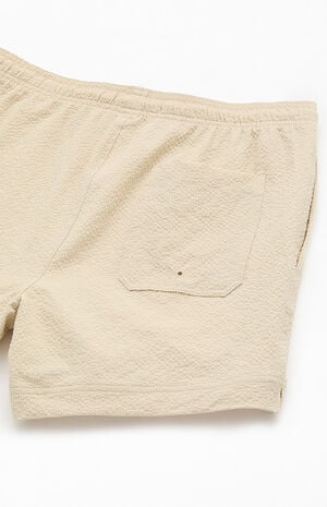 Tan Sail Seersucker 4.5" Swim Trunks image number 4