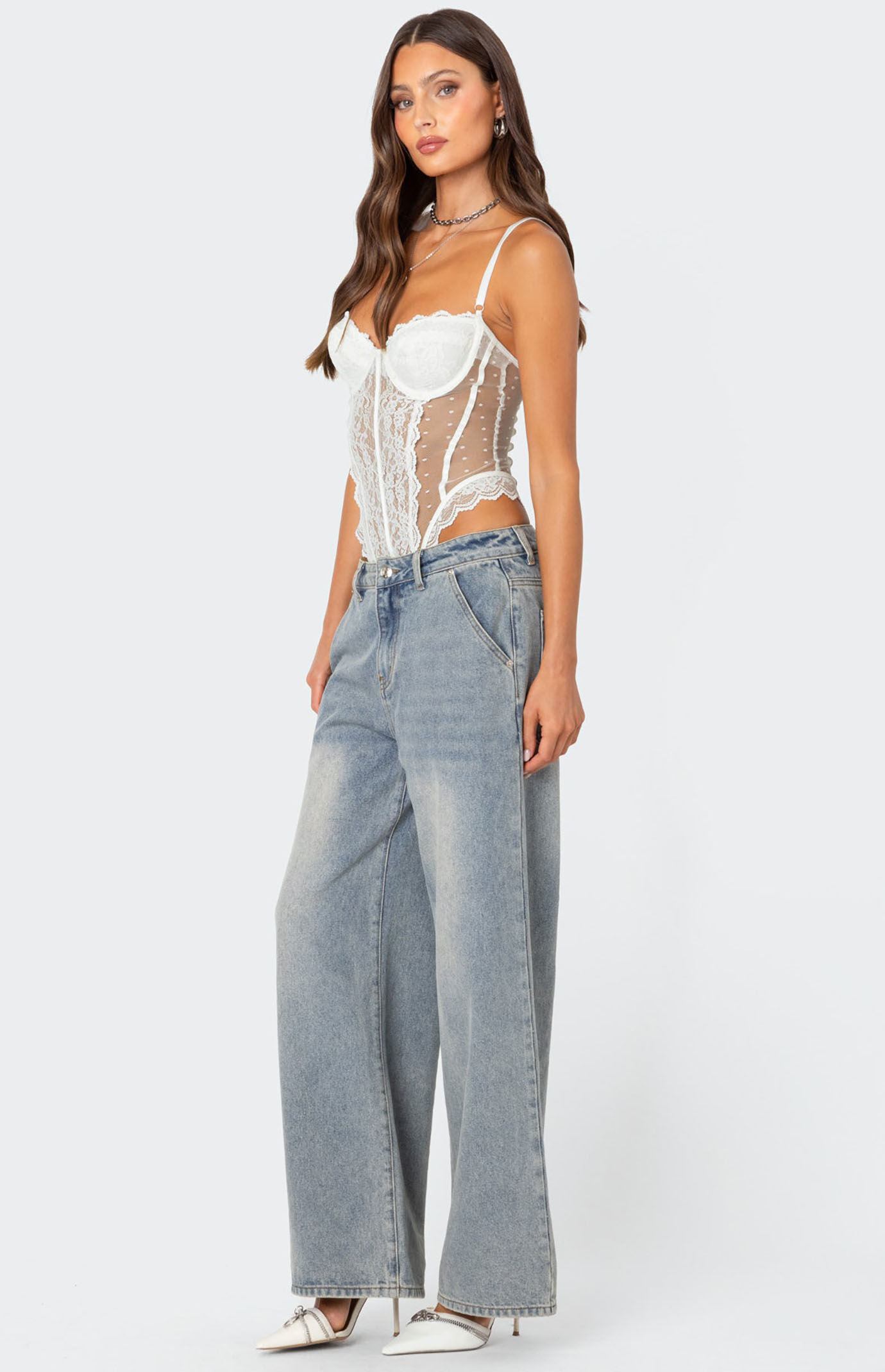【PRANK PROJECT】　 Collage Lace Bodysuit Lace Bodysuit