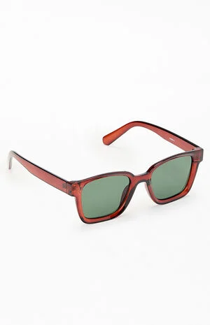 Brown Square Frame Sunglasses image number 1
