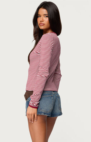 Rayla Striped Button Up Top image number 3