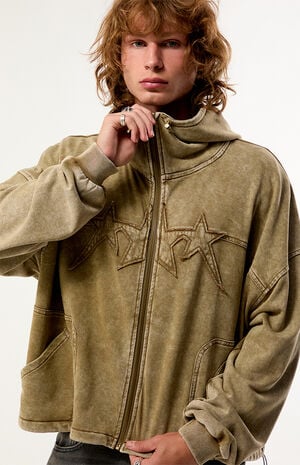 Star Applique Zip Up Hoodie image number 2