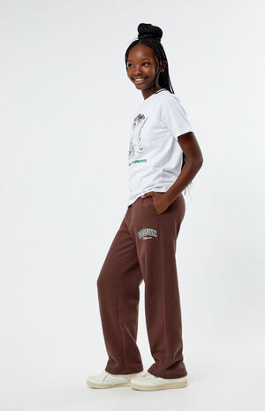 Brown Logo Baggy Sweatpants image number 1