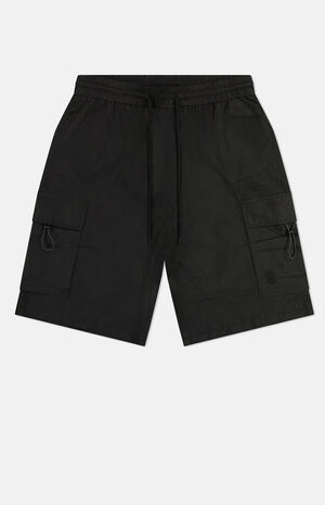 Black Nylon Wind Cargo Shorts image number 1