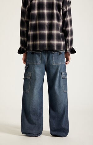 Blake Extreme Baggy Jeans Cargo Dark Blue image number 4