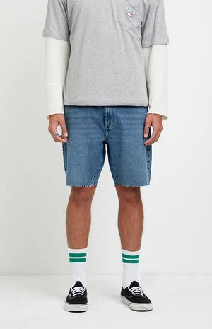 Harrison Cutoff Baggy Jean Shorts Medium Blue image number 2