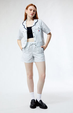 Serena Striped Utility Shorts image number 4