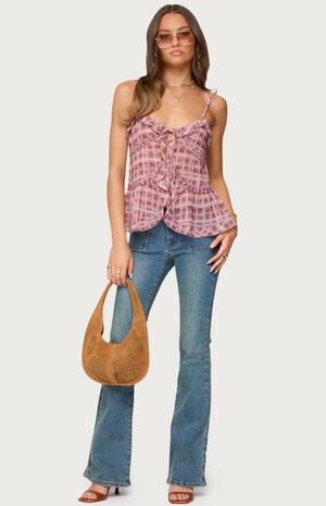 Mattea Low Rise Flared Jeans image number 5