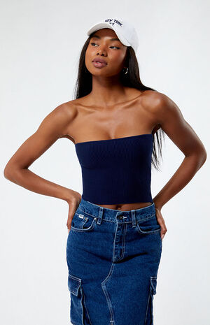 Basic Sweater Tube Top image number 1