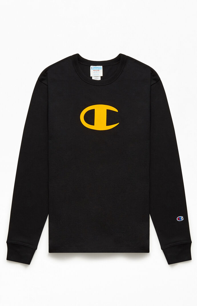 Stacked Big C Flocked Long Sleeve T-Shirt