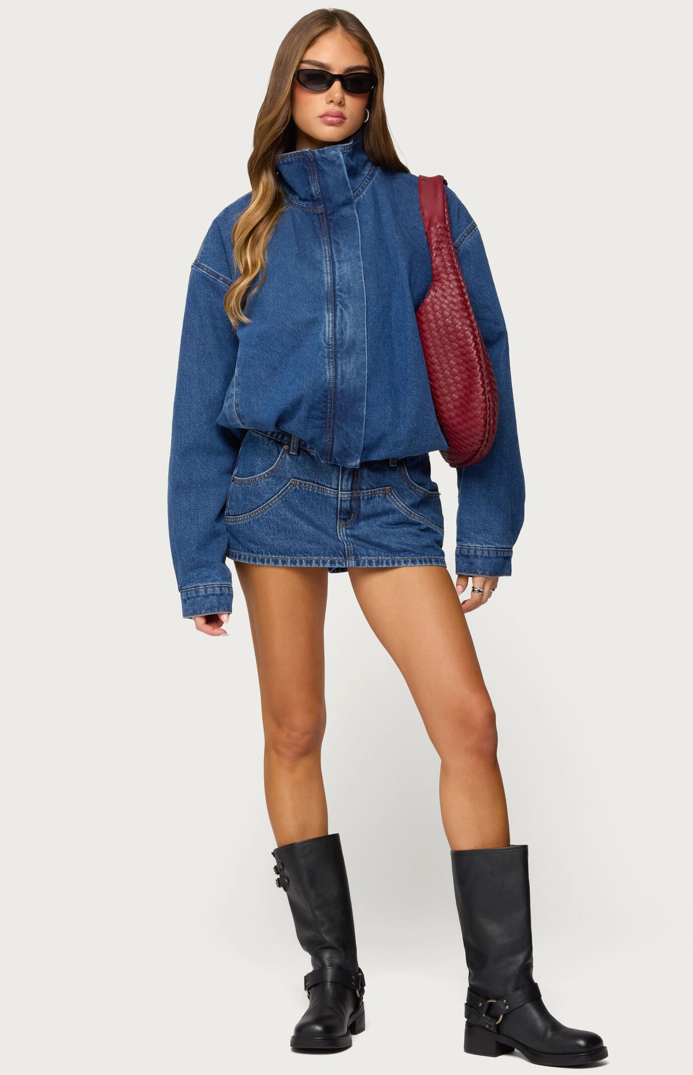 Edikted Hilary Oversized Denim Coat