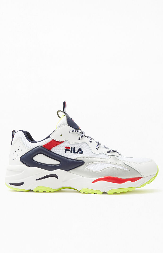 White & Navy Ray Tracer Shoes