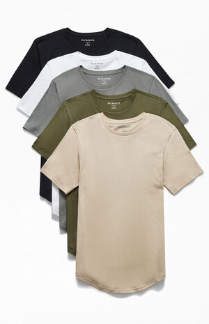 Warden Five-Pack Scallop T-Shirts Warden Five-Pack Scallop T-Shirts image number 1