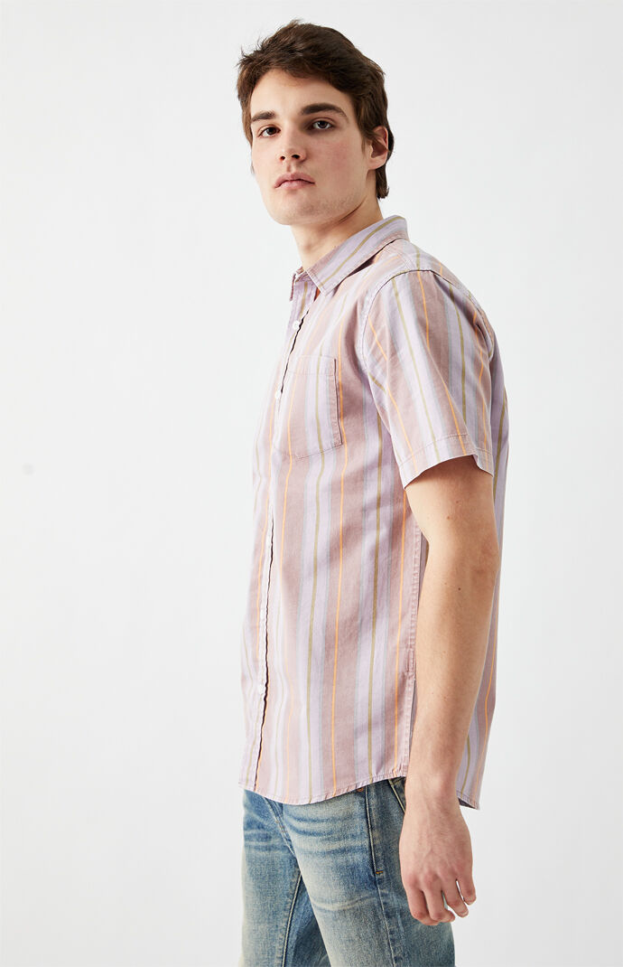 Striped Roian Short Sleeve Button Up Shirt
