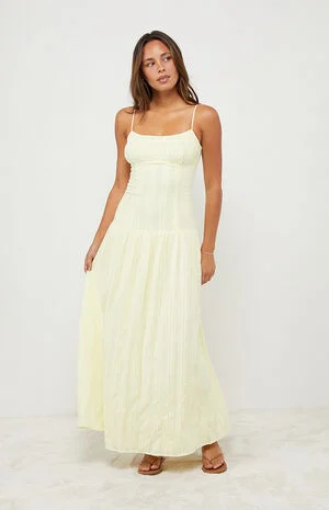 Ava Linen Bustier Maxi Dress image number 1