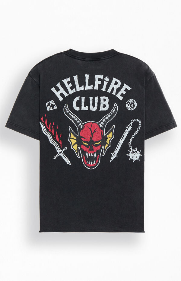 T-shirt Stranger Things Hellfire Flames - Officiel Netflix - Coupe Classique, 100% Coton