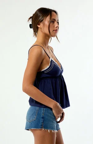 Elena Beaded V-Neck Babydoll Top image number 3