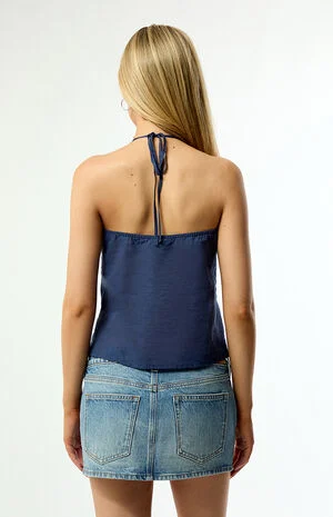 Sadie Button Front Halter Top image number 4