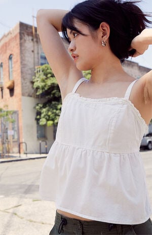 White Woven Cami Top image number 2