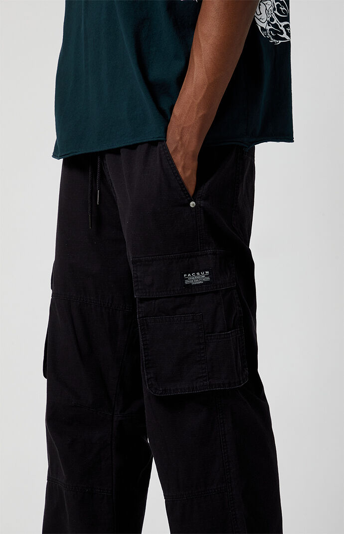 Pacsun Black Ripstop Baggy Cargo Pants | Pacsun