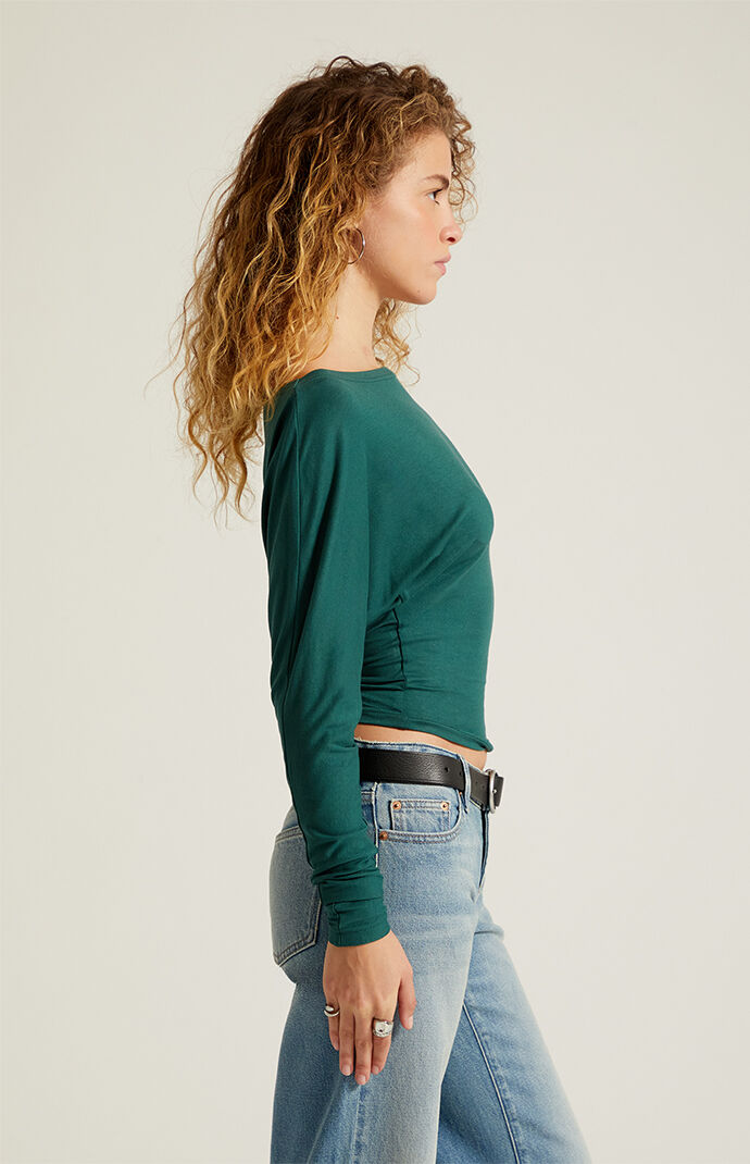 Third Charm Ember Off-The-Shoulder Long Sleeve Top