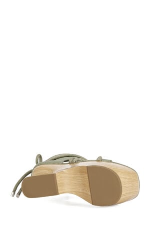Women's Tiziano Olive Curved Wrap Around Platform Sandals image number 5