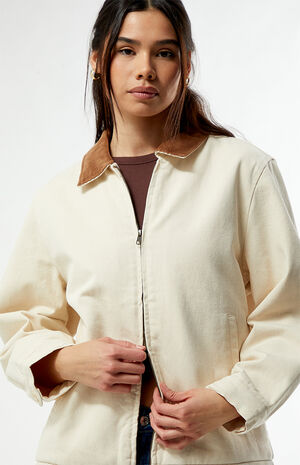 Jaimie Corduroy Collar Oversized Work Jacket image number 3