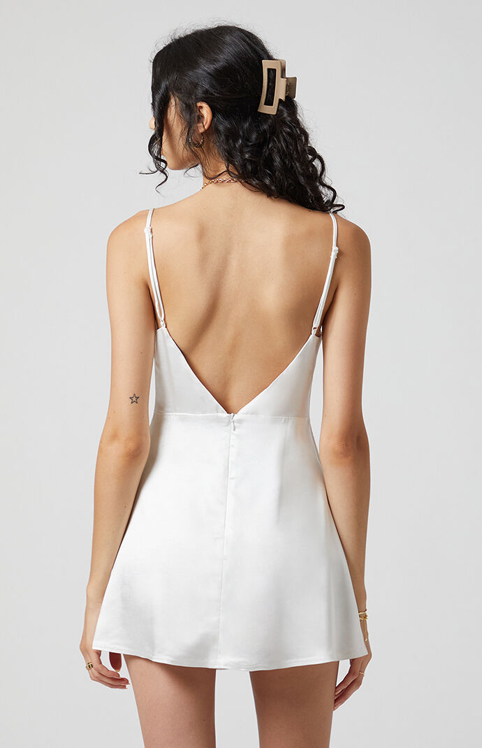 Beverly and Beck Satin Square Neck Mini Dress | PacSun