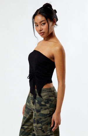 Strapless Ruched Tube Top image number 3