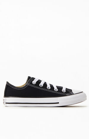 Kids Black Chuck Taylor All Star Low Top Shoes image number 2