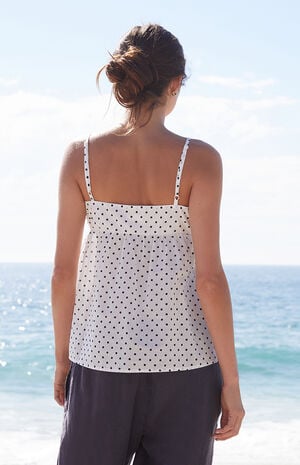 White Polka Dot Edith Tank Top image number 3