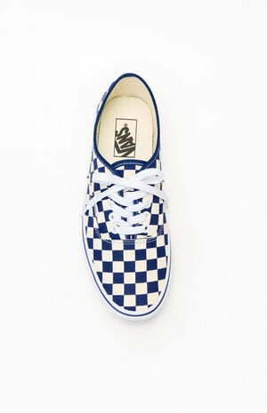 Blue & White Checkerboard Authentic Shoes image number 5
