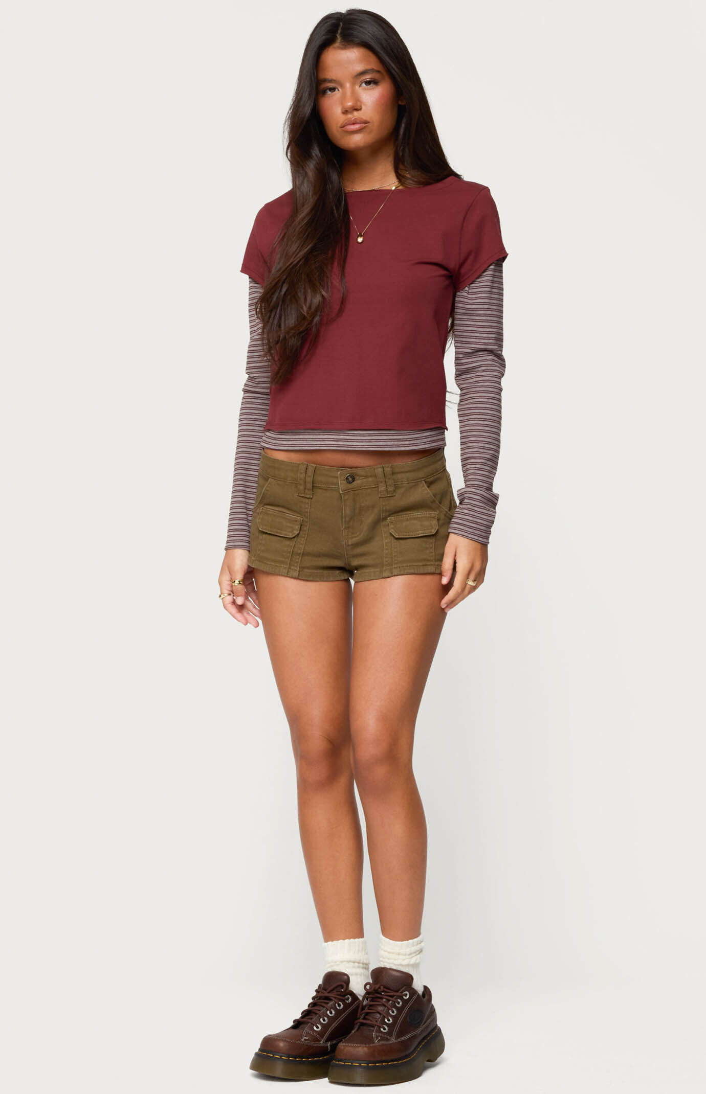 theredthread S bicolor layered tops bk⑨ THEREDTHREAD / ザレッドスレッド】S bicolor layered tops
