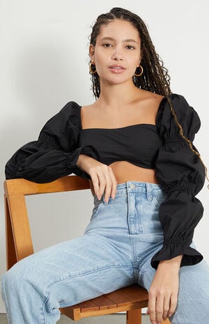 Long Sleeve Underwire Corset Top image number 2