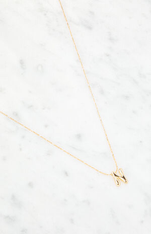N Initial 14K Gold Plated Necklace image number 2