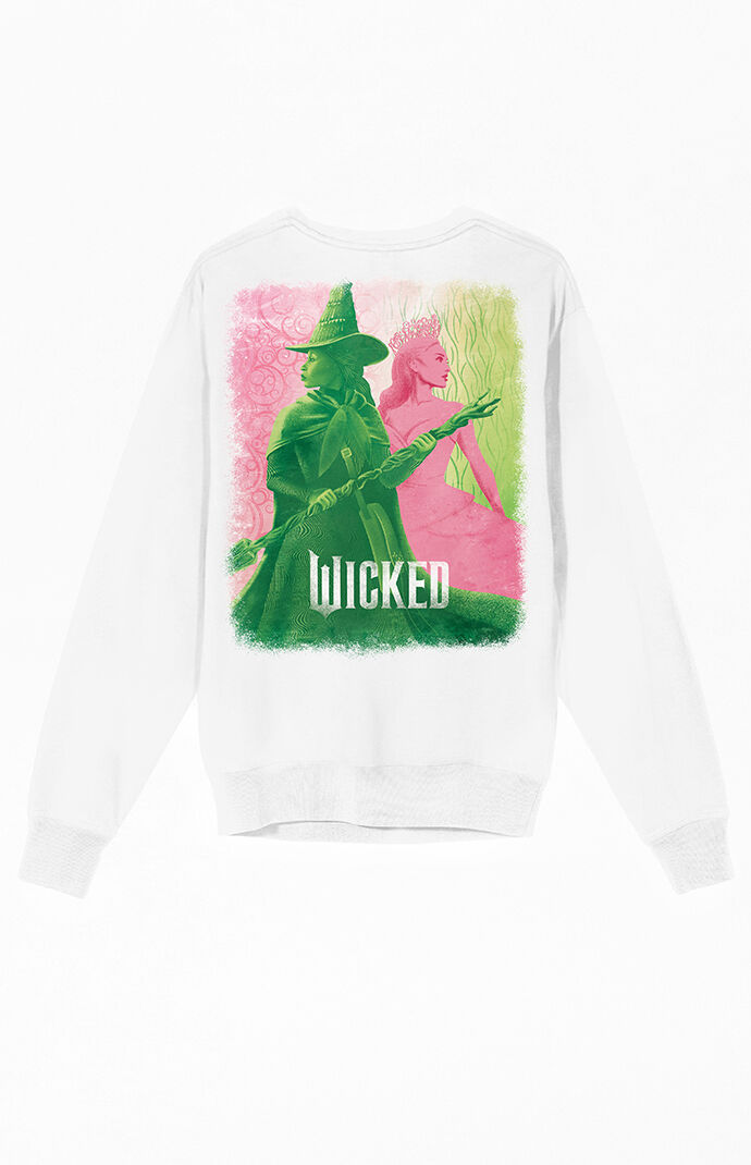 Wicked Part One Elphaba & Glinda Crew Neck Sweatshirt | PacSun