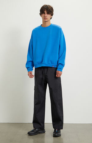 Active Black Nylon Baggy Cargo Pants image number 2