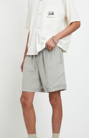 Gray Linen Shorts image number 5