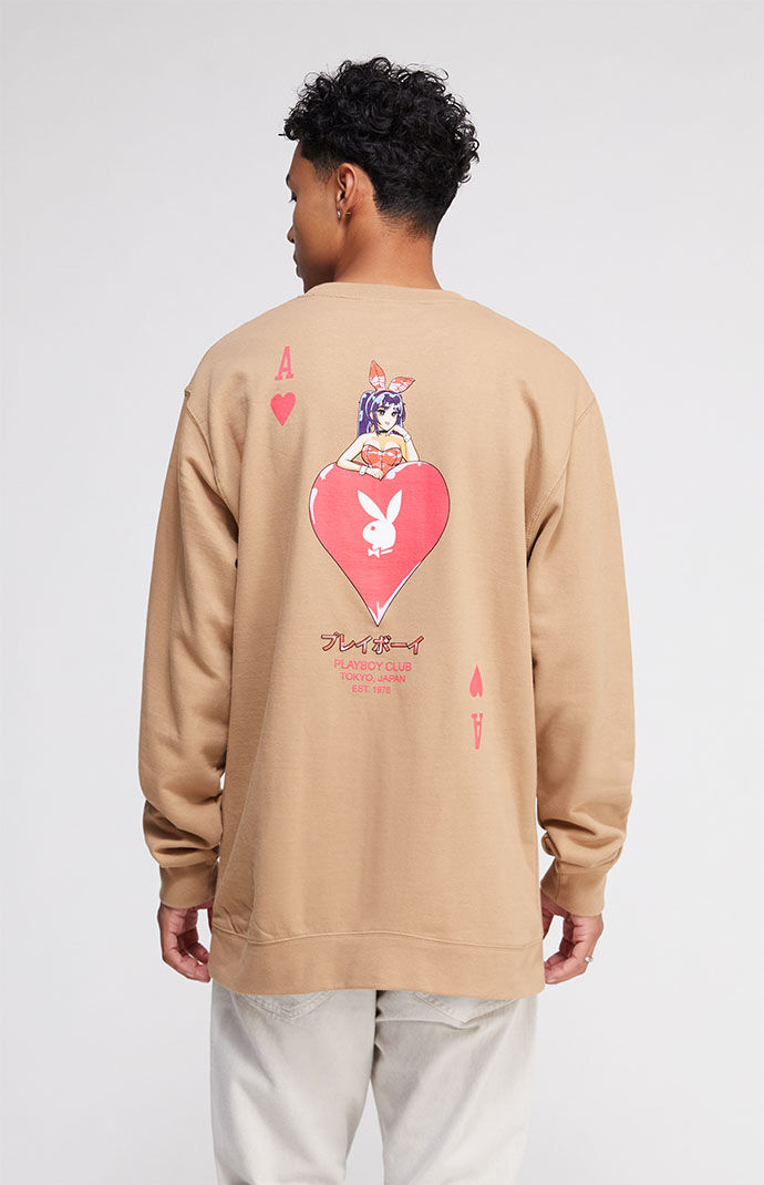 Color Bars x Playboy Ace of Hearts Crew Neck Sweatshirt PacSun
