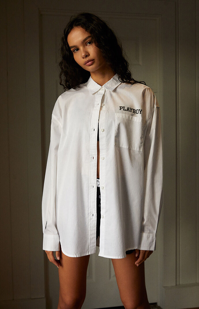 oversized boyfriend button down shirt