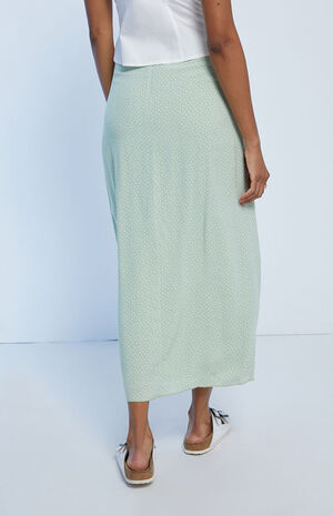 Floral Challis Midi Skirt image number 4