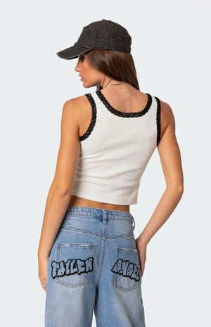 Alix Lacey Ribbed Tank Top image number 5