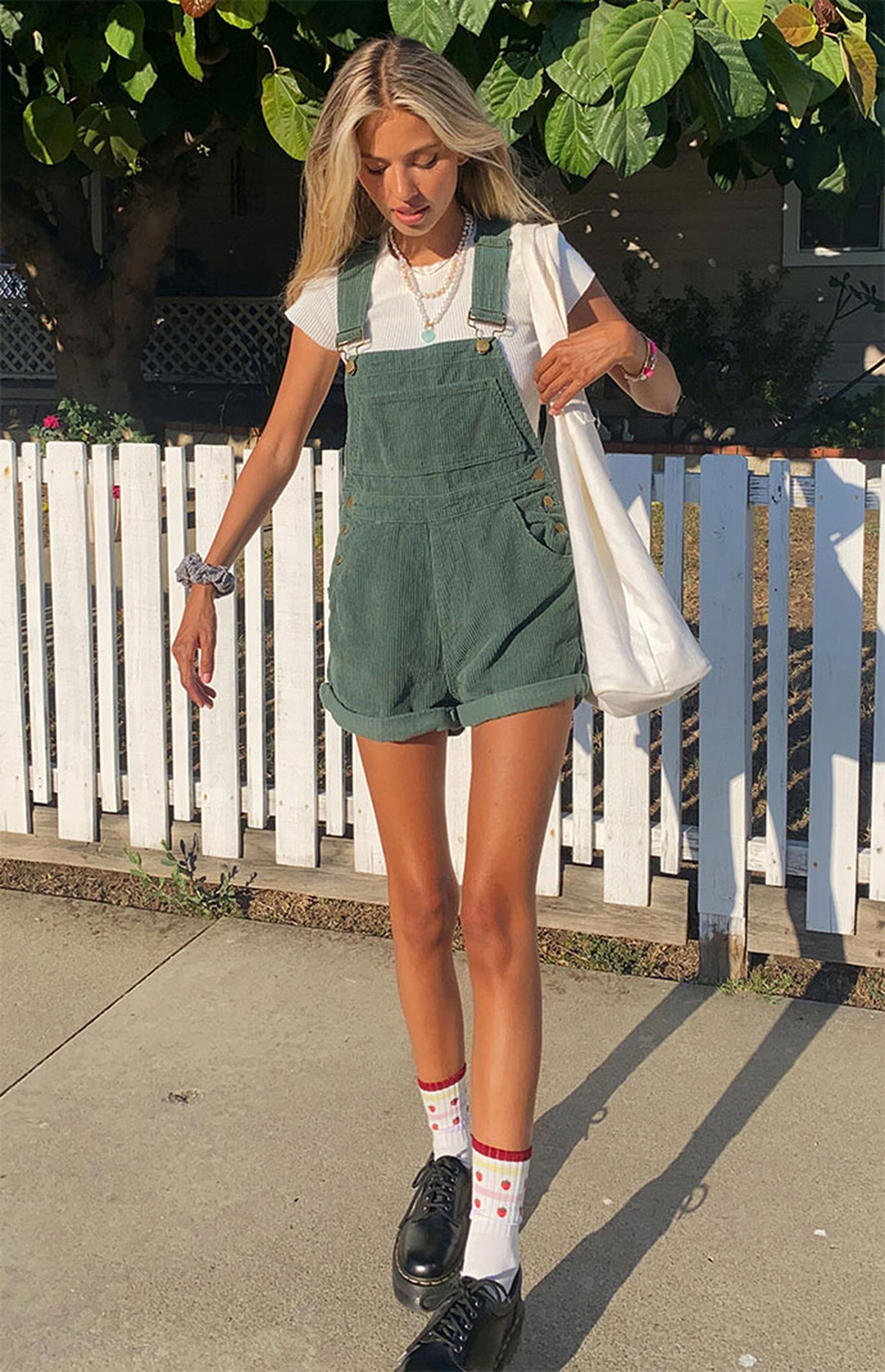 Princess Polly Kacey Corduroy Short Overalls PacSun