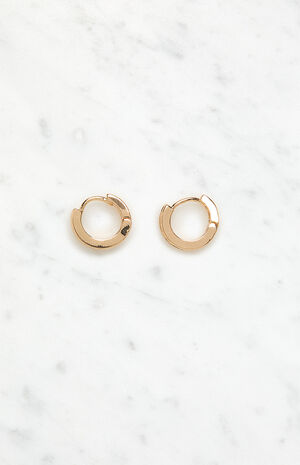 Gold Rhinestone Hoop Earrings image number 2