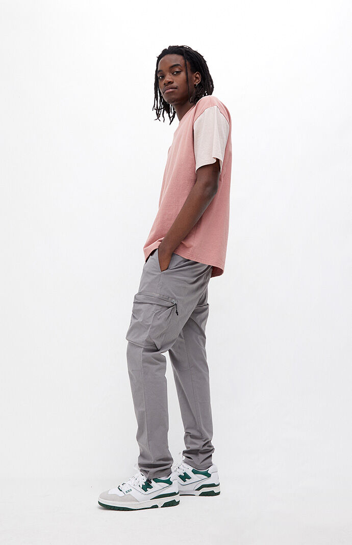 Diego Brushed Nickle Nylon Cargo Pants