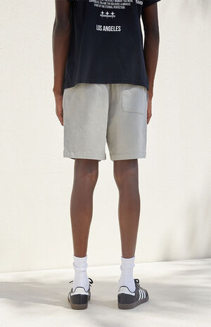 Gray Twill Volley Shorts image number 5