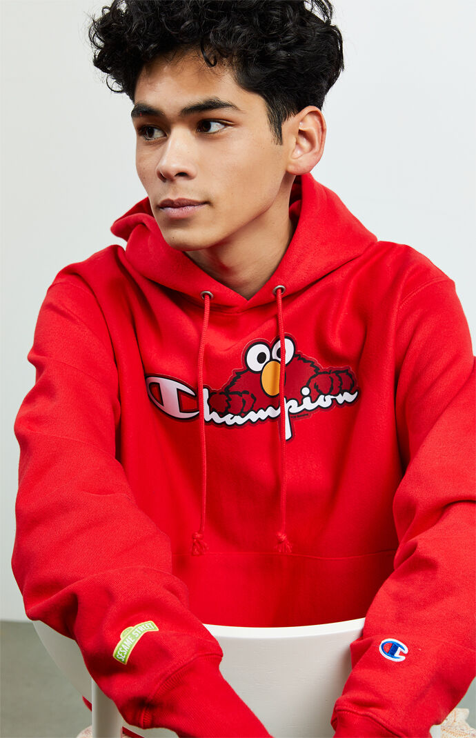  Champion  x Sesame Street Elmo  Hoodie PacSun