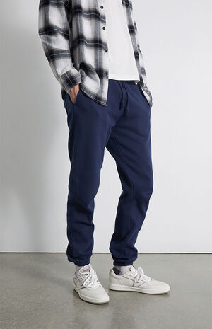 Navy Fleece Jogger Sweatpants image number 3