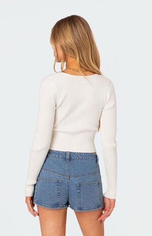 Misty Scoop Neck Ribbed Top image number 4