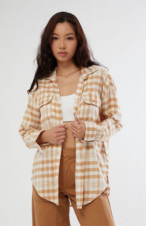 So Stoked Button-Down Flannel Shirt image number 1