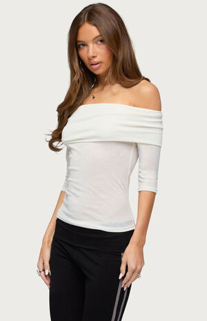 Thais Foldover Off-The-Shoulder Top image number 2
